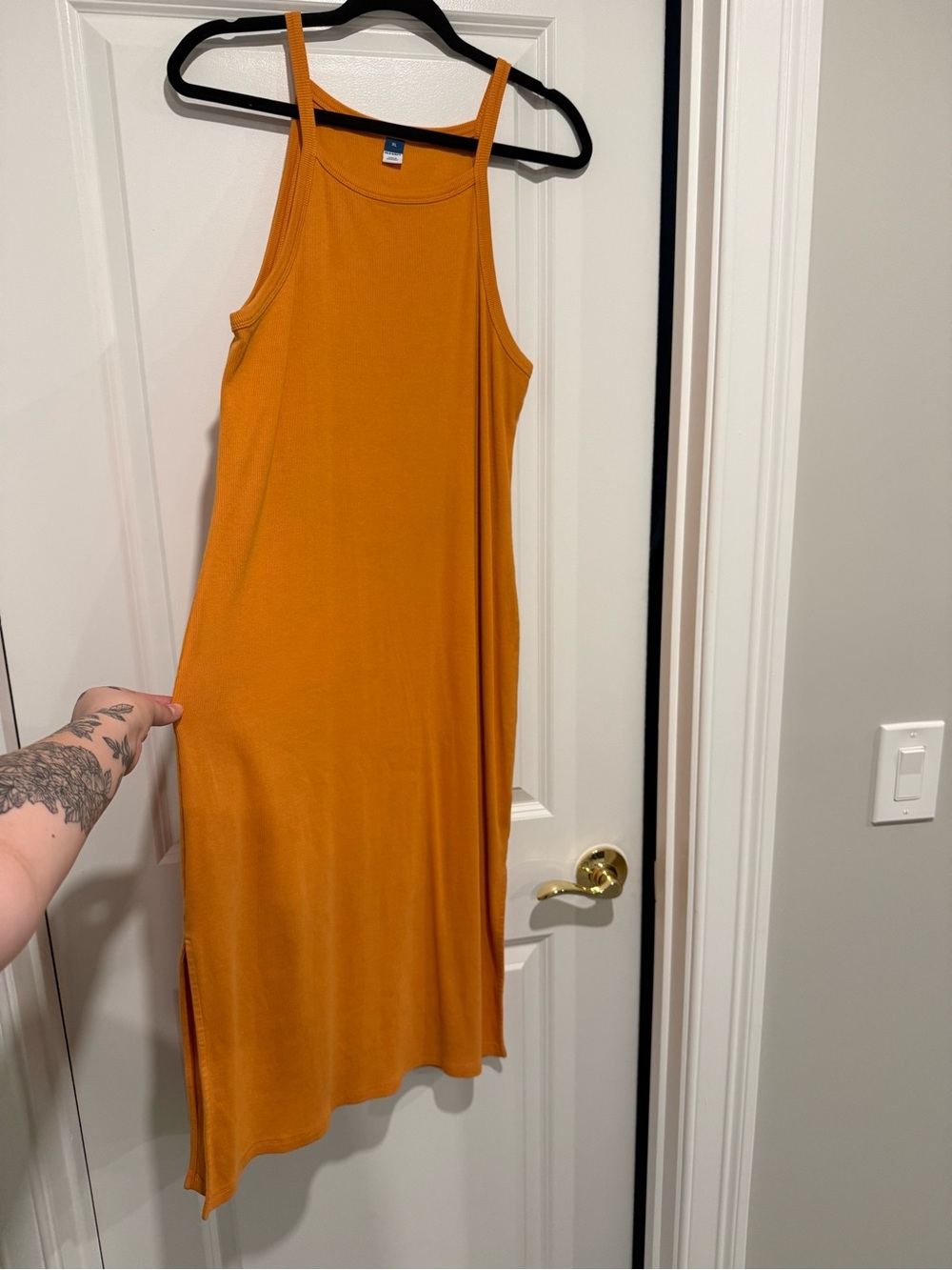 Old Navy Sleeveless Midi Dress in Burnt Orange